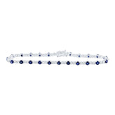 1 1/2CTW-DIA NKE 2 7/8CTW-SAPP BRACELET (7 INCH)